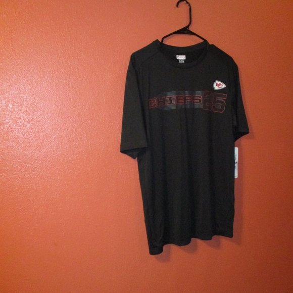 NFL NEW Kansas City Chief Men Medium Black Red Gray Graphic Short Sleeve Shirt - Picture 2 of 10